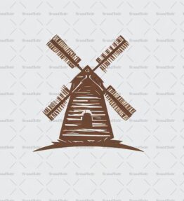 Rustikale Windmühle